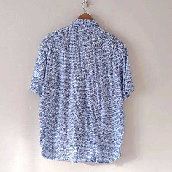 Society of Threads Crab Print Short Sleeve Cotton Knit Button Up Shirt XXL/XL - Picture 6 of 7